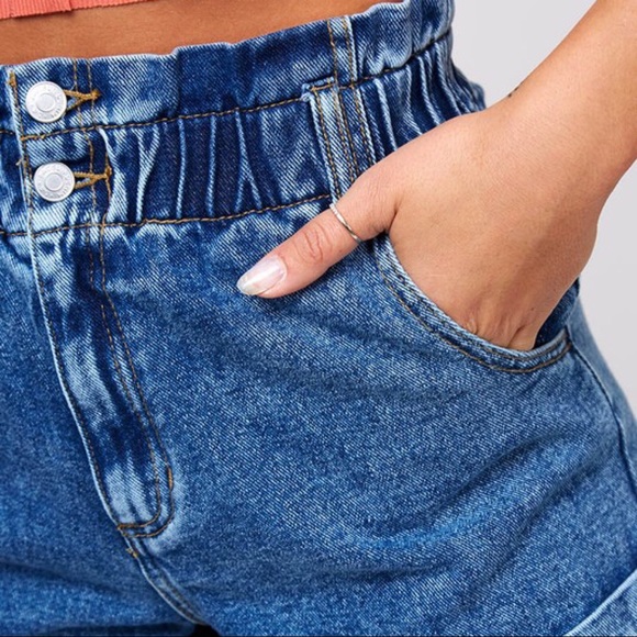 70% CLEARANCE 🎄Larissa High Rise Shorts-Dark Wash - Picture 7 of 7